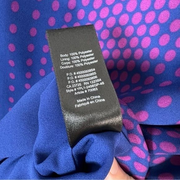 Aritzia Babaton Murphy Blue Polka Dot Print V-Neck Sleeveless Crop Top Size L - Picture 6 of 8